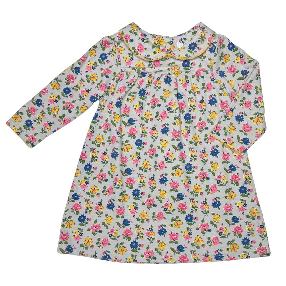Baby Boden Floral Peter Pan Collar Dress